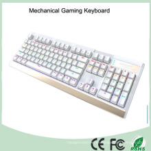 7 retroiluminación LED multicolor retroiluminada teclado mecánico del juego